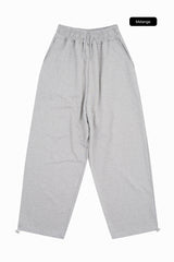 Long waist rib loose sweatpants