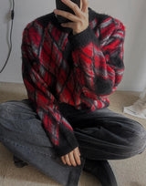 ASCLO Fade Argyle Hairy Knit (2color)
