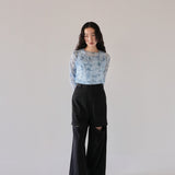sheer marble layered tops