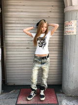 スモーキーウォッシュドジッペードパンツ