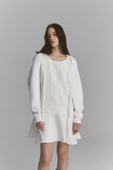 Fur Ribbon Bolero White