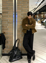 ミーレ YKK スエード バイカー ジャケット