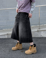モデンワイド8レングスバミューダデニムパンツ