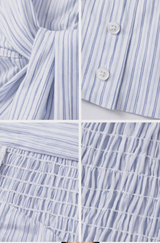 Mare Stripe Off-shoulder Blouse