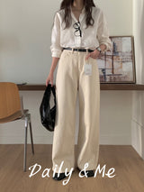 Cotton wide pants(4color)