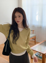 FM Daily Basic V-neck Knit (10color)
