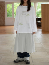 WIDE CUFFS COTTON PANTS (BLUE)
