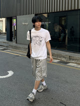 ヴィンテージドラムパンクショートスリーブTシャツ