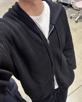 Lesher two-way knit zip-up