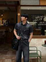 Ever snap western muscle-fit denim shirt