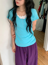 Uta Wavy Flower Punching Layered Sleeveless