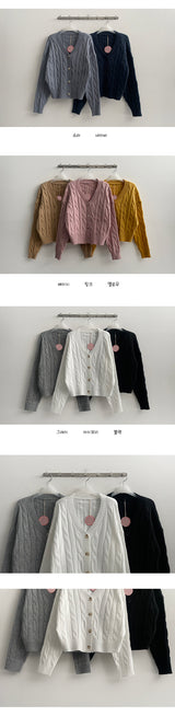[Planning!] Jit Twisted V-Neck Knit Cardigan (8 colors)