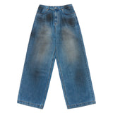 24FW COATING WASHING WIDE DENIM PANTS DARK BLUE 