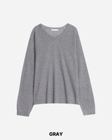 Wale Linen V-neck Knit