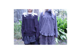 Check ribbon tie blouse (2color)