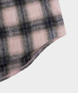 Big over hood check shirt