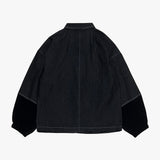 reverse Terry Pocket Denim Jacket_black