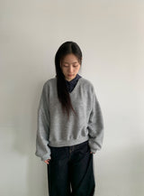 Chimti Brushed V-Neck Fleece Sweatshirt
