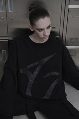 [MADE / unisex ] レザーロゴパッチスウェットシャツ