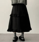 Posey banding layer frill long skirt