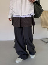 Pisont Dot Layered Skirt Pants