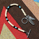 NA shell & turquoise beads bracelet