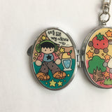 オーバルミラーキーチェーン