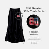 Oz American flag No. 80 ping-pong string line wide pants