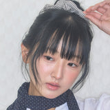 コージーストライプシュシュ ブラウン