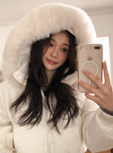 #Winter 2WAY Fur Hood Crop Padding (3color)