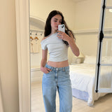 Weekend Shoulder Top (sky butter)