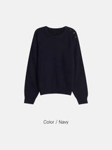 OA モードショルダーラウンドニットウェア (4 colors)