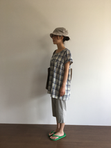Dottie check short-sleeve blouse (3color)