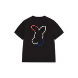 25SS フレンチラビットシルエットウーマンショートスリーブTシャツ ブラック