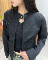 Epin Eyelet Crop Jacket
