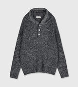 No.1496 alpaca button hood KNIT (3color)