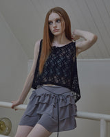 vintage lace bra top / gray