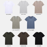 LMN Uネックマッスルフィット半袖Tシャツ (8 colors)