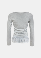 Jane Frill Top & Cardigan Set
