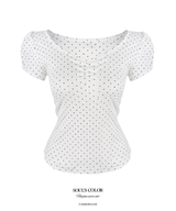 Coco dot puff top (3color)