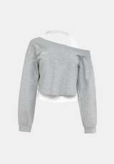 Hailey Off-Shoulder Layered Sweatshirt
