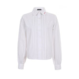 Round collar pintuck blouse 002