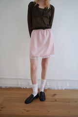 Petal satin skirt_pink