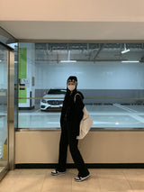 [MADE] Stern hip crop two-way hood zip-up -basic