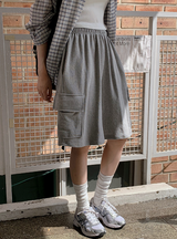 MT Bermuda Cargo Wide Sweat Shorts (3color)