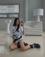 タイムビッグプリントオーバー半袖Tシャツ