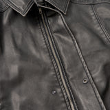 Dad Pigment Leather Jacket (2color)