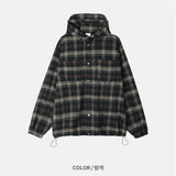 トニー チェック フードシャツ (2 Colors)