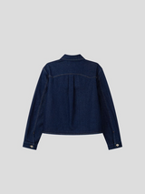 Western crop denim shirts jacket