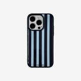 [MADE] Bold stripe case skyblue